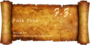 Falk Zita névjegykártya